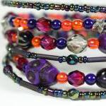 Purple And Orange Skull Me..