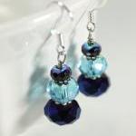 Blue And Sliver Glass Drop..